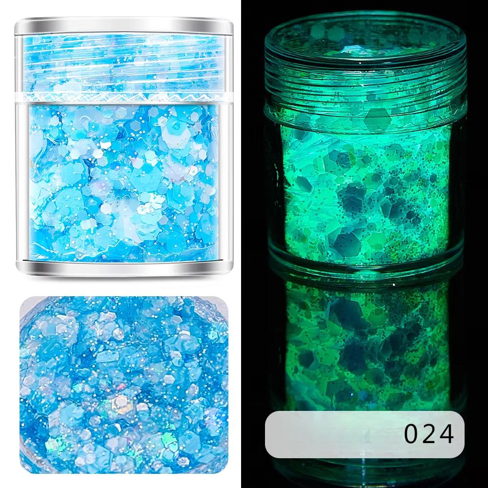 

Люмінесцентні блискітки для тіла, глітер, смола для заливки, DIY епоксидна смола, наповнювач, прикраса для боді-арту, декор для макіяжу, інструмент для краси, косметика