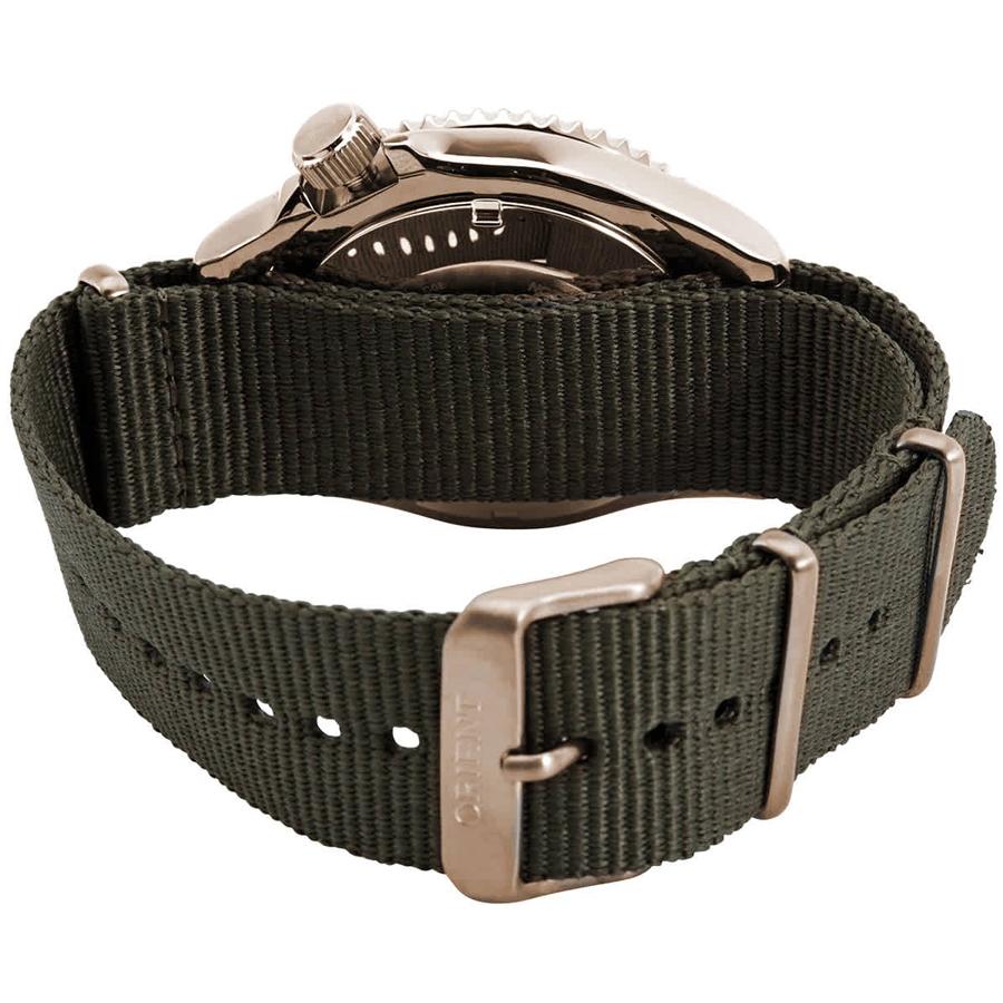 Men's Automatic Mechanical Watch 200 Meters Waterproof Swimming Luminous Calendar Watch Nylon Green Orange Mechanical Men RA-AC0K04E10B