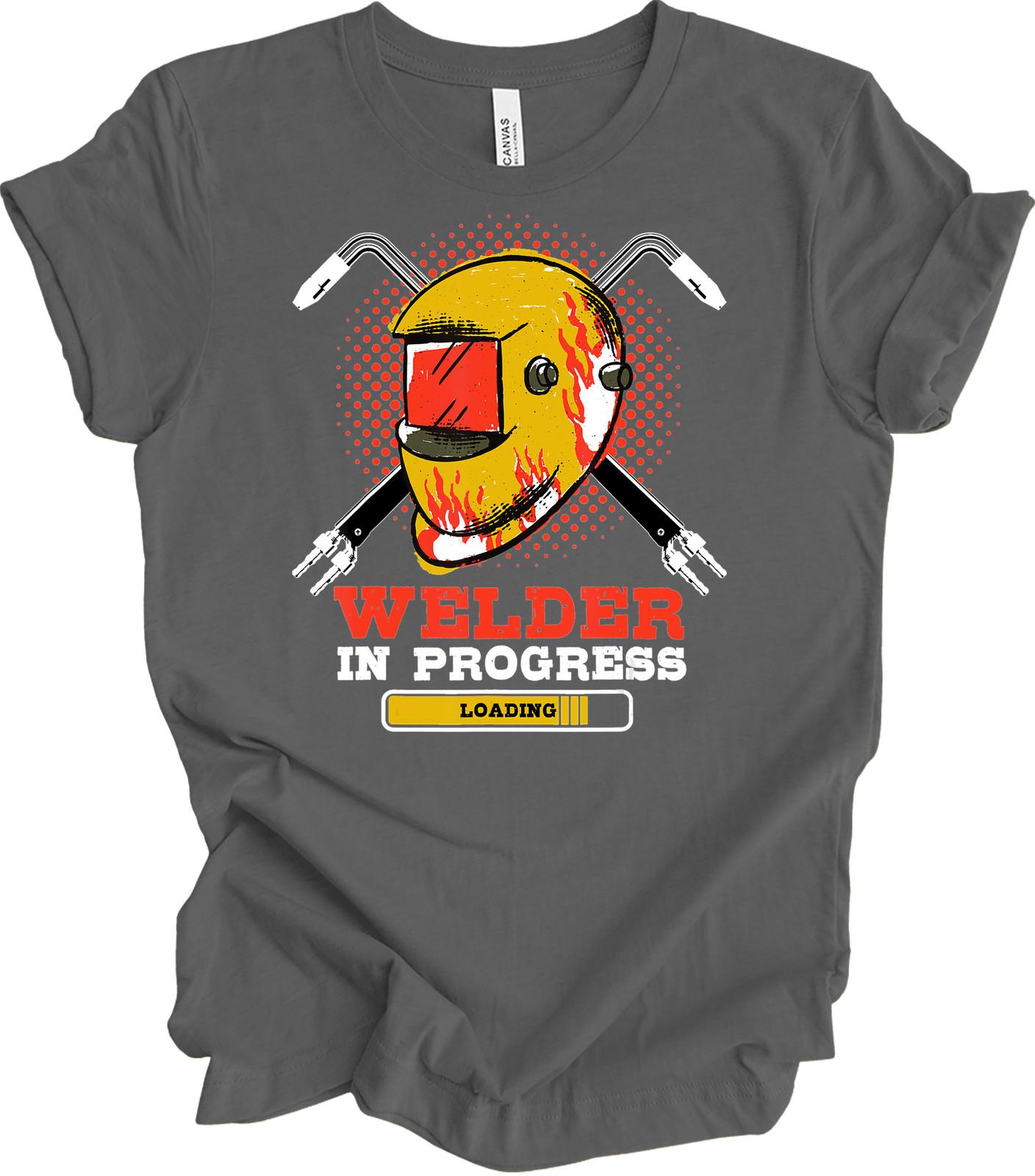 Welder In Progress Funny Welding T-Shirt Apprentice Trainee Student Gift Tee XL