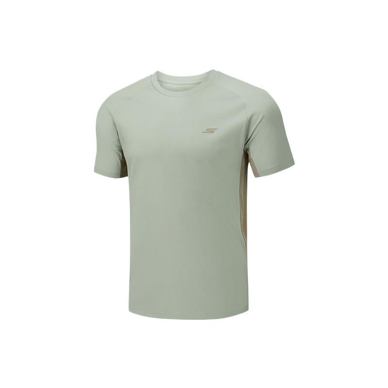 Skechers Solid Color Round Neck Short Sleeve T-Shirt Men tops P226M141-05UT S