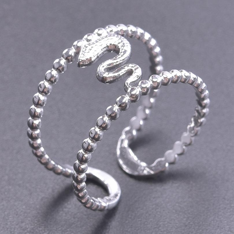 Serpent Snake Ring Stainless Steel Jewelry For Women Girl Punk Accessories Titanium Rings Animal Bague Femme Wedding Party Gift