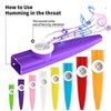 5/18pcs 11.4cm Plastic Kazoo Flute, Assorted Color Portable Instruments for Guitar, Ukulele Accompaniment, Party Favors YMY