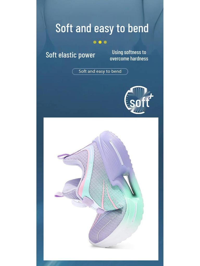 Zapatillas de Running Ligeras con Hebilla Giratoria para Niños - Antideslizantes, Cómodas, Transpirables, Zapatillas Deportivas de Exterior para Niños y Niñas