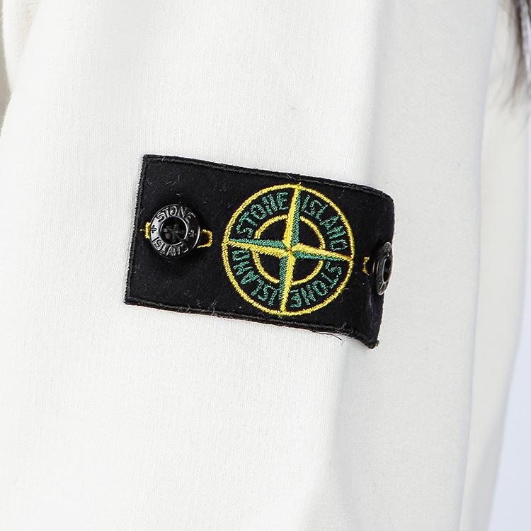 STONE ISLAND Kids Ss23 Solid Color Round Neck Long Sleeve Sweatshirt Kids Sweatshirt White 781661340-V0001