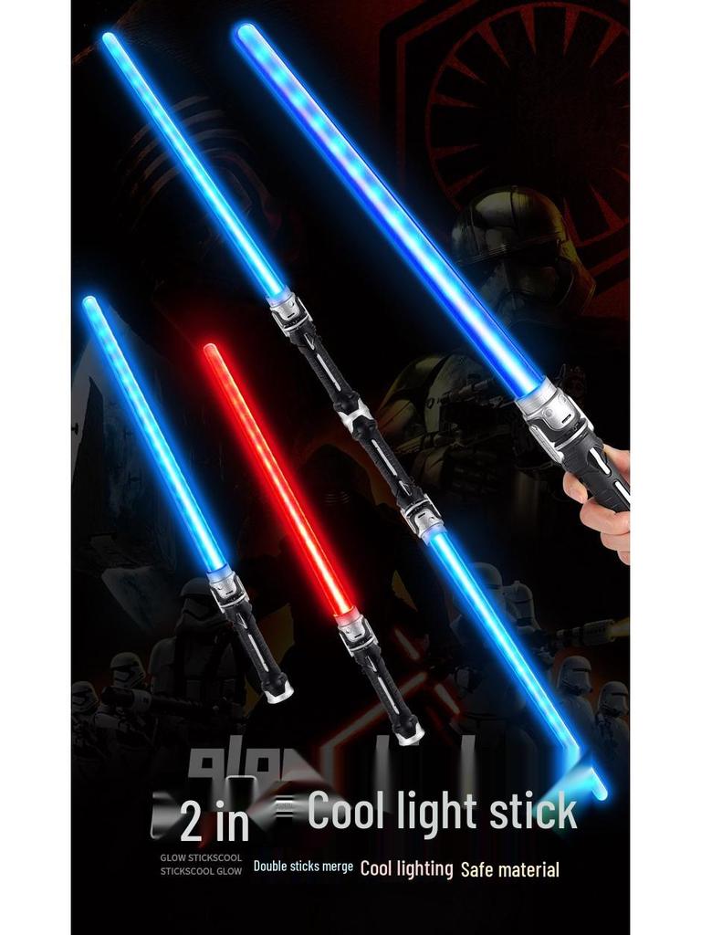 Men's & Children's Telescopic Seven-Color Laser Sword - Flashing Light for Street Vending & Night Markets