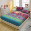 Set Lenzuolo Sotto con Angoli Semplice Moderno, 3 Pezzi, Fantasia Bohemia, Opaco, Set Copriletto Stampato per Camera da Letto, Biancheria da Letto