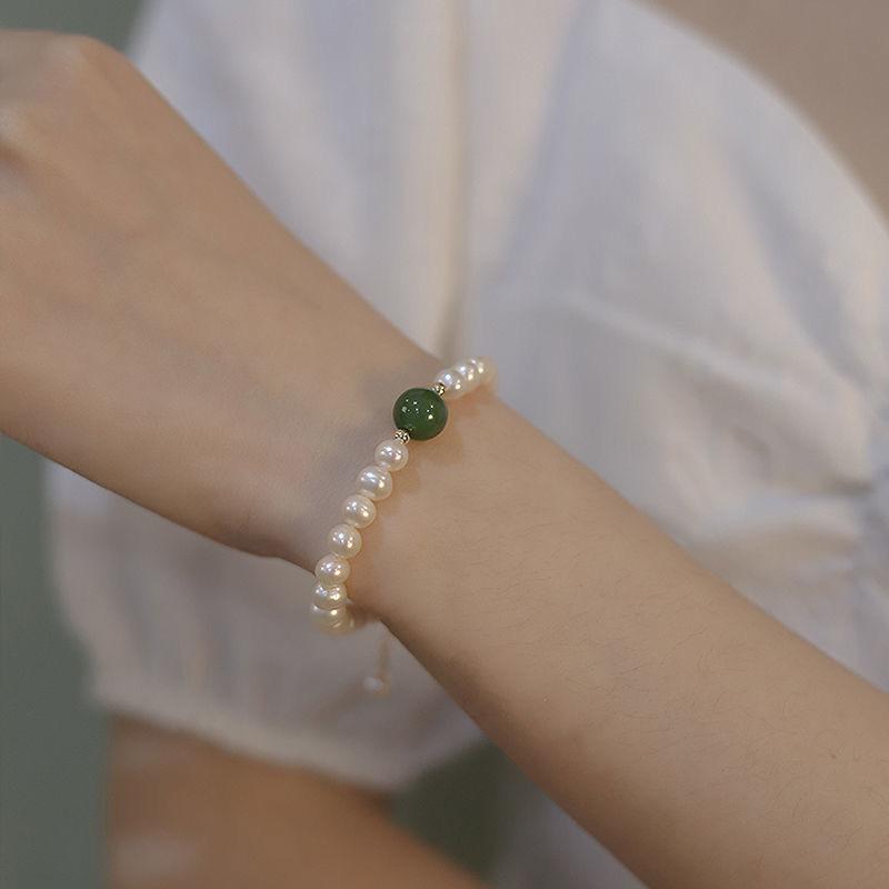 Qingdai Bracelet Pearl Girl 2025 New High-end Ins Versatile Bracelet Transfer Bead Girl