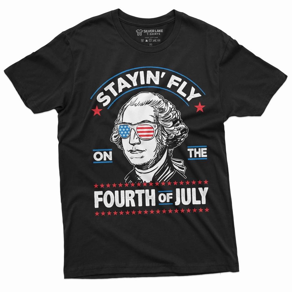 

Men s 4th of July Stayin Fly on the fourth of July shirt Washington T-shirt 4XL