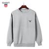 Gant Men's and Women's Autumn and Winter Embroidered Round Neck Pullover, Casual Sports Running Pullover