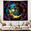 1pc UV Responsive Moon Tapestry, Bohemian Fluorescent Tapestry, Mysterious Moon Phase, Starry Sky, Universe Aesthetic Tapestry