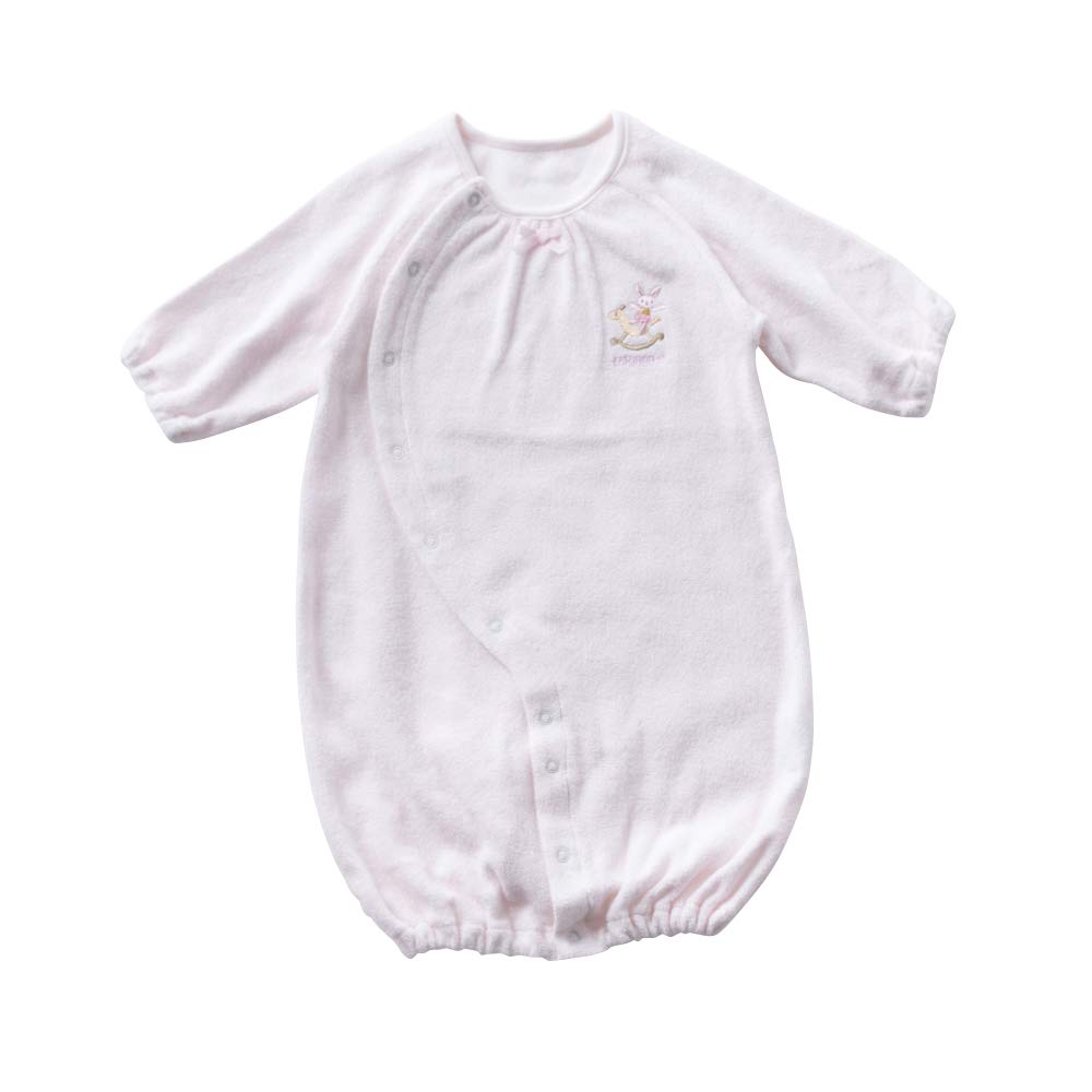 

Cream de Coco со сменной ластовицей, сделанный для новорожденных и младенцев, двусторонний «все в одном», не скручивающийся ворс, кнопки, 100% хлопок, Япония, 50-70 см (розовый) розовый