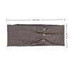 Pleated Women Headband Elastic Head Wrap Vintage Wide Button Headband  for Students Daily