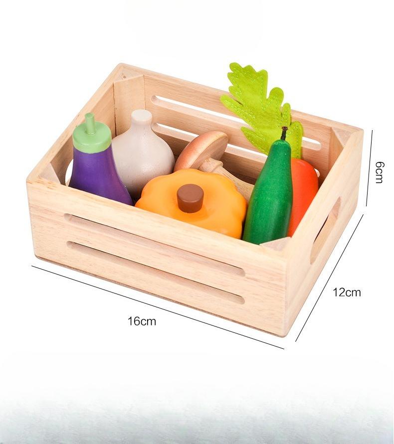 Playing house baby fruit wooden children s kitchen simulation wooden meat bread fruit toys