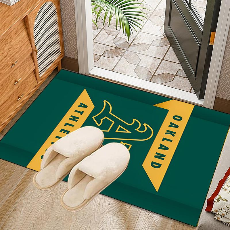 Athletics Oakland Emblem Rug Office Carpet Non-Slip Mat, Chair Rug Floor Covering for Gaming, Bedroom, Living Room , Home Decor Christmas Gift