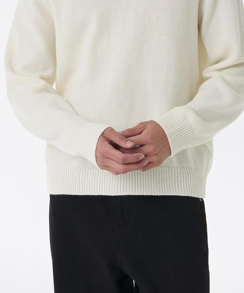 MUSINSA STANDARD Essential Crew Neck Knit [Cream]