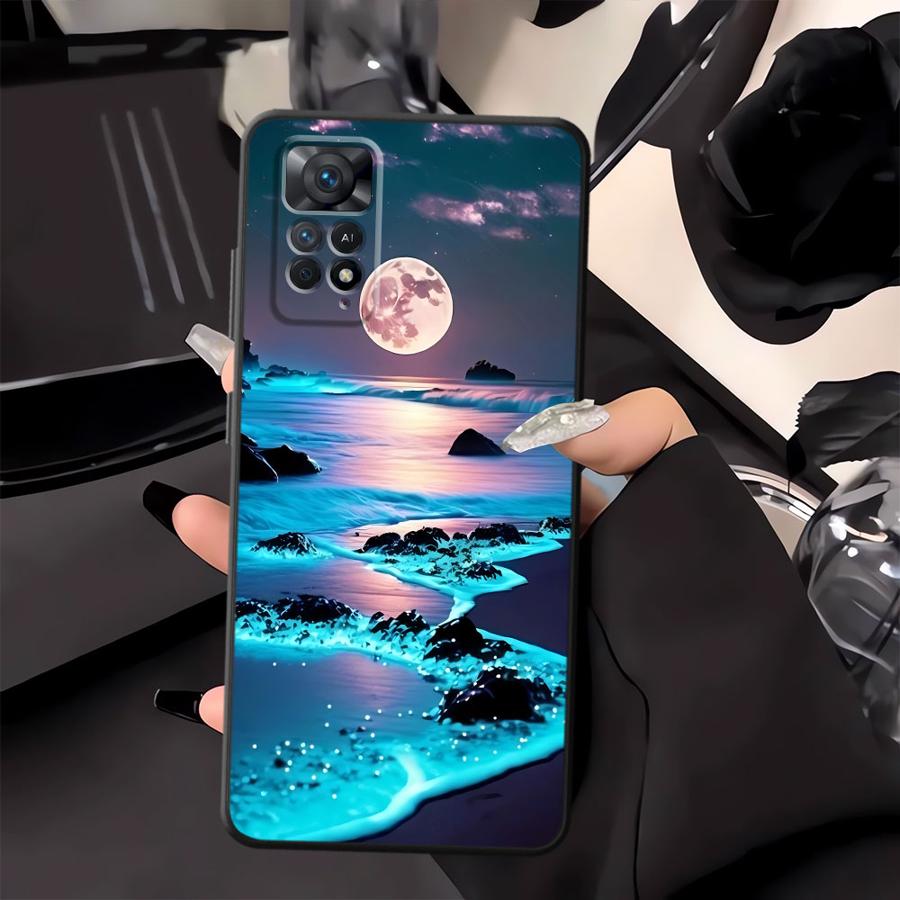 Ocean Scenery Pattern Funda Phone Cover Case for Xiaomi Redmi Note 11 10 9 12 Pro 10S 9S 14 7 8 11s 12s 13 Pro Plus
