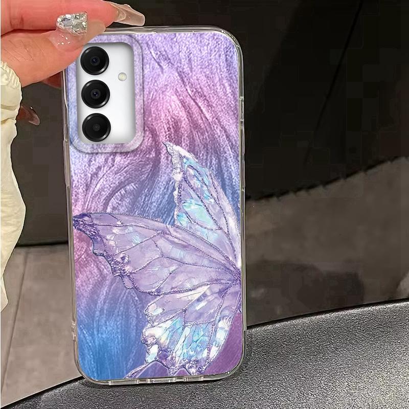 Butterfly Cat Case For iPhone 16 Pro Max Samsung A56 A16 A17 S25 FE Xiaomi Redmi Note 14 13 Pro 14C A5 Huawei Honor 400 200 Lite Pro Shockproof Cover