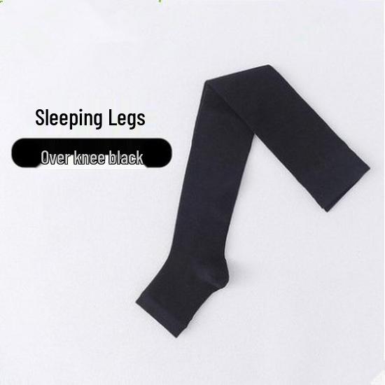 Unisex Thigh-High Compression Socks - Open-Toe, Over-the-Knee Calf Support Socks