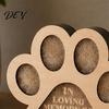 Pet Remembrance Box for Cat Hair Keepsake Box, Cute Paw Shape Memorial Wooden Fur Dogs And Cats, Loss Sympathy Gift Small