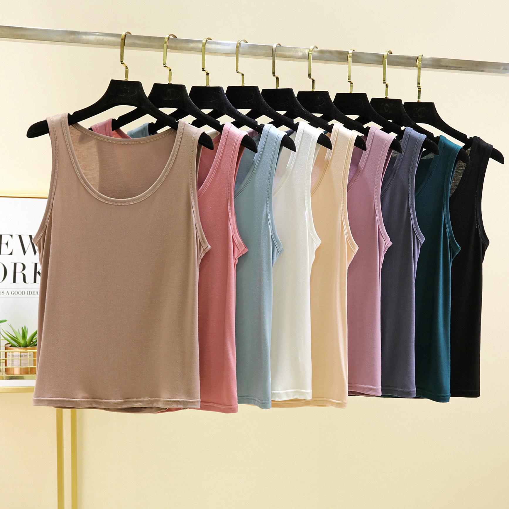 

Women s Summer Thin Modal U-neck Slimming Tank Top L