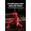 DUMMY 13 Articulated Mobile Robot Toy, 3D Printed with Magnets, Manual Assembly, Red Color