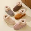 Cotton slippers autumn and winter home bag heels thick-soled warm couple velvet outdoor wear snow boots