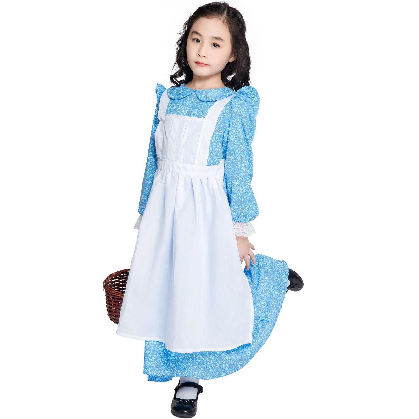 

Middle class, large class, dress with hat beach skirt, European and American girls clothing, kindergarten children s school performance clothes XL(140cm-150cm)