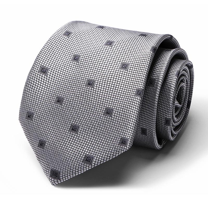 Tie Tie Polyester Silk Tie 8Cm Business Men'S Dress Wedding Studio Tie
