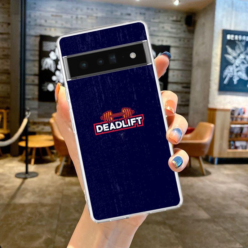 

Barbell Deadlift Fitness Phone Case Cover for Google Pixel 8 7 6 5 4 4XL Silicone 7A 6A 5A 4A 3A 3AXLPro 5G Transparent Shell Pixel 5A