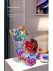 Iridescent Heart Light-Up Bear: Valentine's & Birthday Gift Souvenir 520 Qixi Ornament