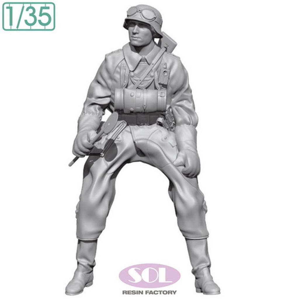 Sol Modell Zweiter Weltkrieg Deutscher Feld-Militärpolizist auf einem KS750 Militärmotorrad Sol 3D-Drucker-Bausatz MM901 1/35 (für Modelle) (Menschen)
