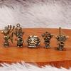 China Sanxingdui Antique Brass Cartoon Robot Figurine Mythical Sculpture Key Chains Pendant DIY Accessories Car Pendant Decor