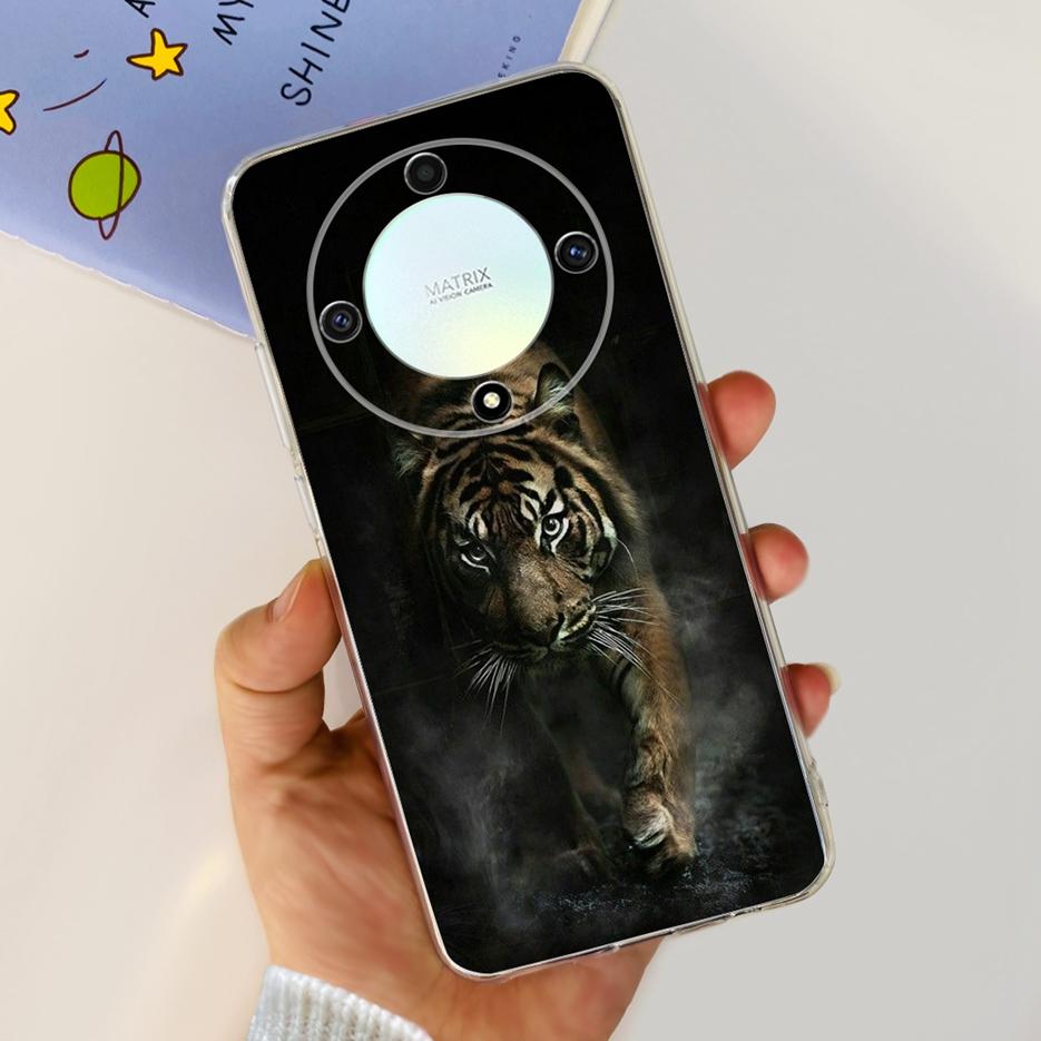 For Honor X9b 5G Case ALI-NX1 Cute Cat Butterfly Painted Cover Soft Silicone Phone Cases For Honor X9b X 9b HonorX9b Soft Fundas