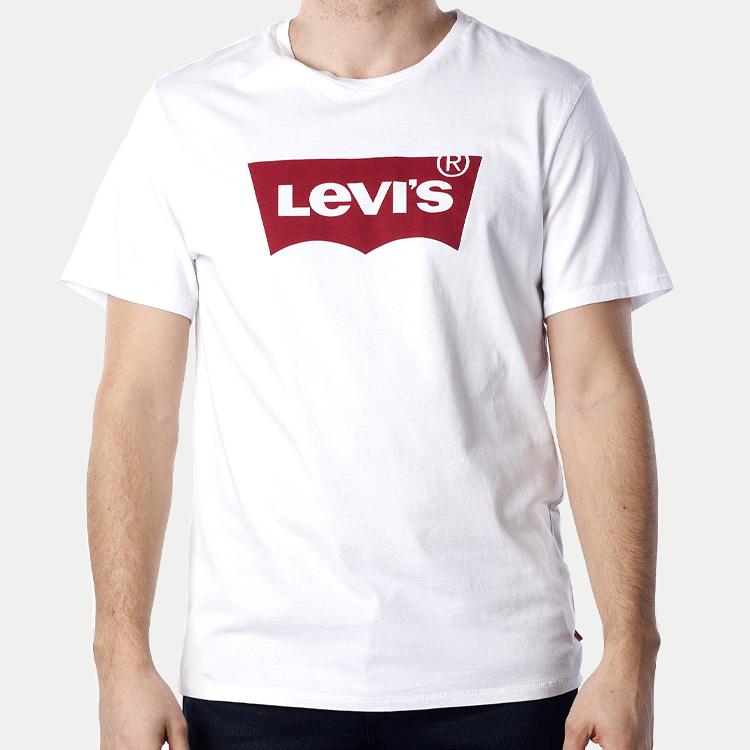 Levis Classic Logo Print Short Sleeve T-Shirt Men Tops White 17783-0140