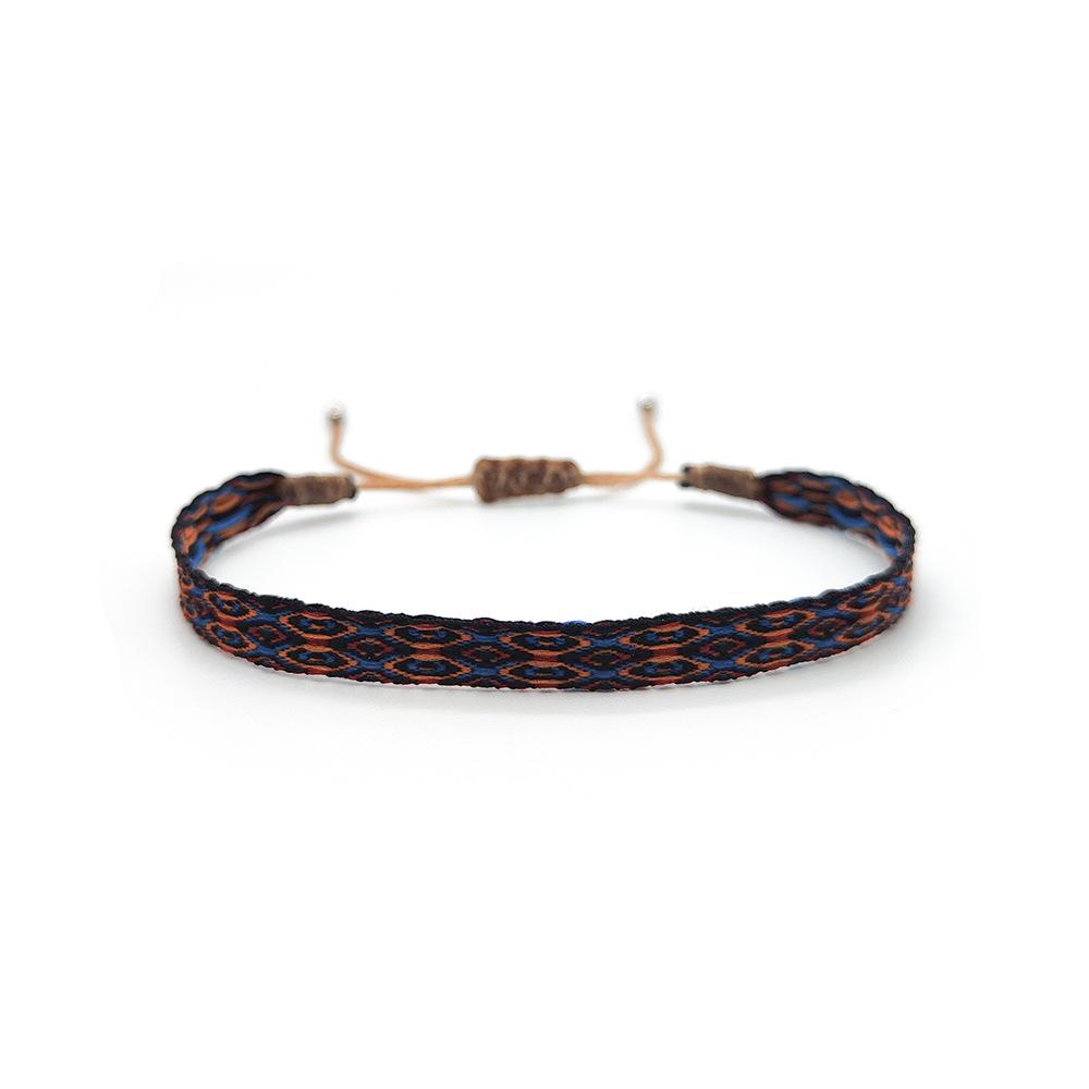 Colombian Ethnic Handmade Woven Pattern Bracelet - Retro Style for Girls