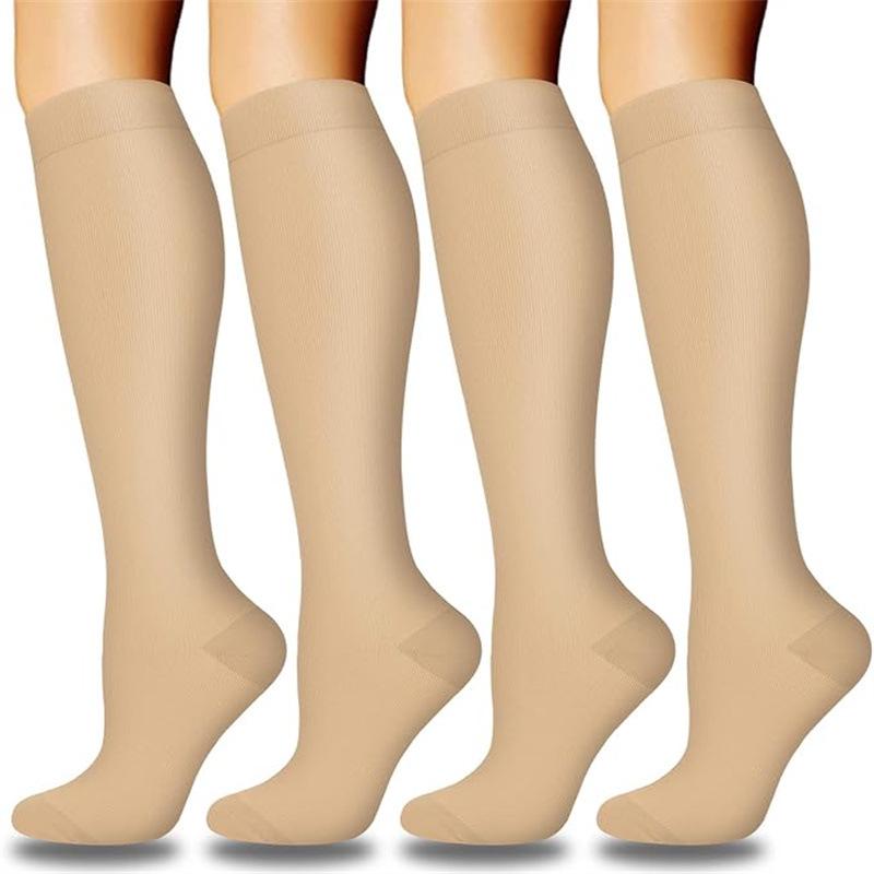 Compression Knee-high Socks Set for Running and Sports - Graduated Support, Multiple Pairs (3/4/6/8)