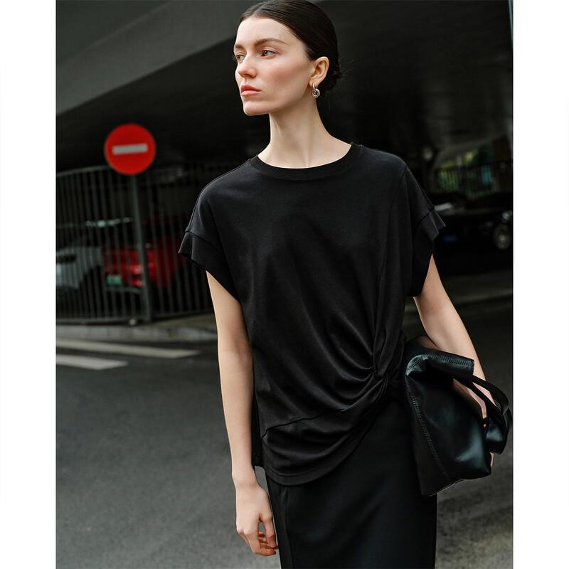 

Giovanni Valentino Women s Casual Twist-Front T-Shirt XL