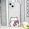 Funda de Teléfono Pareja Gato Pez Dibujo Animado Divertido para IPhone 16 15 14 11 12 13 Pro Max 7 8 Plus Mini XS XR Transparente Blanda Fundas