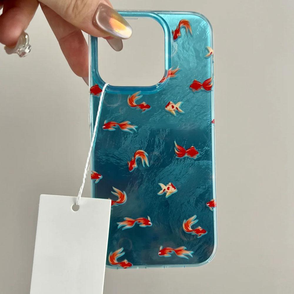 Gradient Vortex Pattern Phone Case For iPhone 17 16 15 14 13 12 Pro Max 7 8 Plus 11 16e X XS XR SE Shockproof Fish Funda Cover