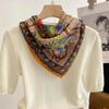 New Cotton Shawl Design Wild Floral Print Silk Square Women Neck Scarves Wrap Headkerchief Beach Hair Band Women's Bandana
