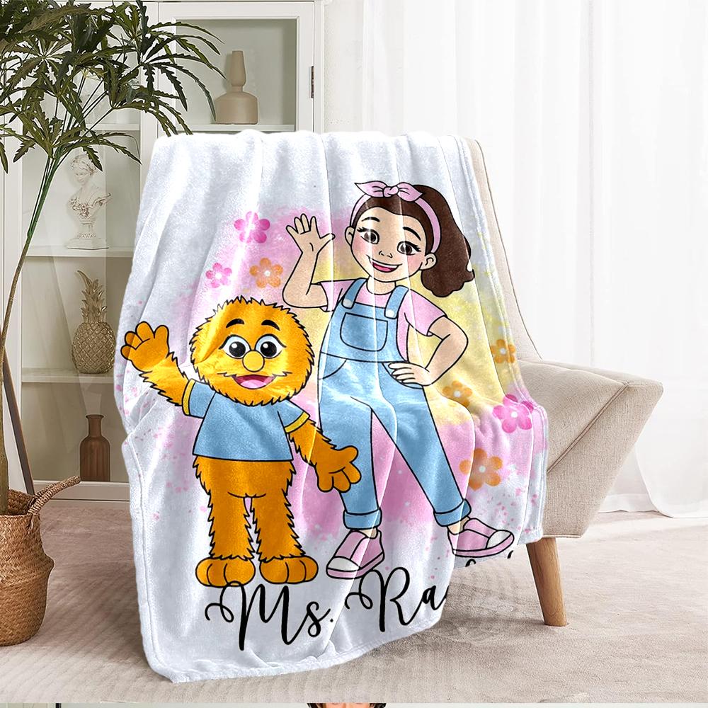 Ms. Rachel Theme Printed Blanket - Perfect for Couch, Bed, Travel & Outdoor Use | Machine Washable, Cozy & Durable.