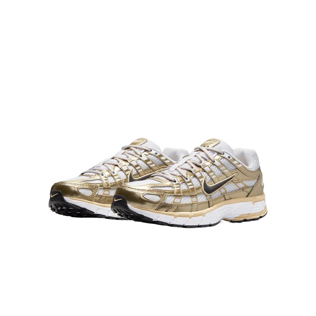 Nike P-6000 Gold Damen-Sneakers Weiß Genarbt Metallic-Gold-Genarbt IF1787-100