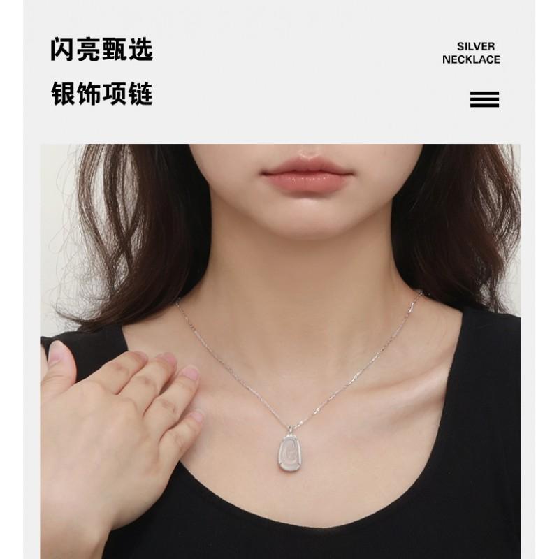 Chalcedony Pendant Necklace New Chinese Style Versatile Daily Wear Womens Fashion