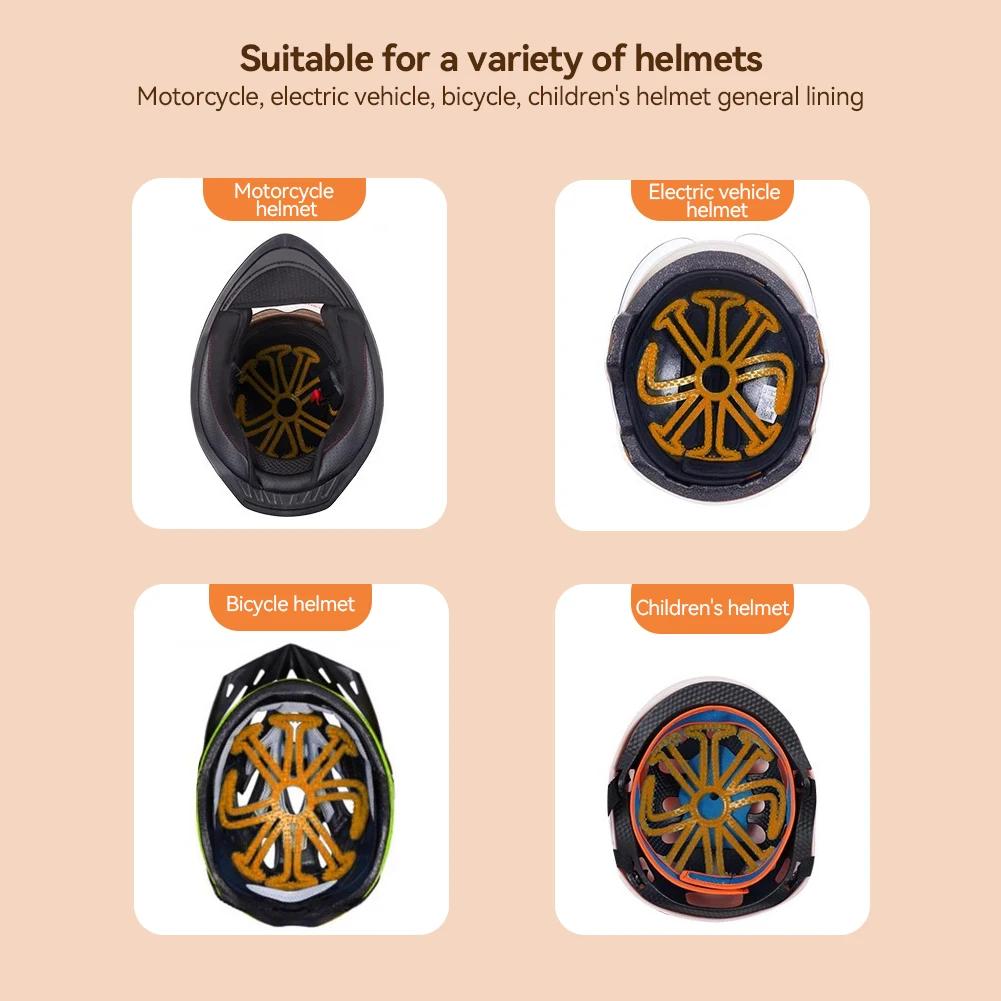 Motorradhelm Anti-Verformungs-Futterpolster Universal Silikon Helm Polster Belüftet Atmungsaktiv Fahrradhelm Belüftungsfutter