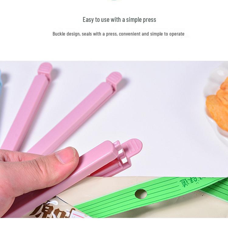 Set of 5 Mini Plastic Snack Bag Clips for Sealing