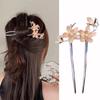 S.A.V.I Roze Emaille Perzikbloesem U-Vormige Haarspeld voor Vrouwen | Elegant Bloemig Haaraccessoire voor Opsteekkapsels & Kapsels | Chic Bruids-, Feest- & Casual We