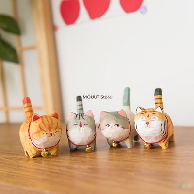 El Yapımı Ahşap Oyma Ev Dekorasyonları Dekorasyonlar Masa Aksesuarları Oda Dekorasyonu El Yapımı Kedi Heykeli Dekor