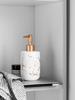 Gold Marble Ceramic Dispenser for Liquid Soap, Gel, or Shampoo