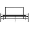 Bed Frame Black Metal 120 x 200 cm