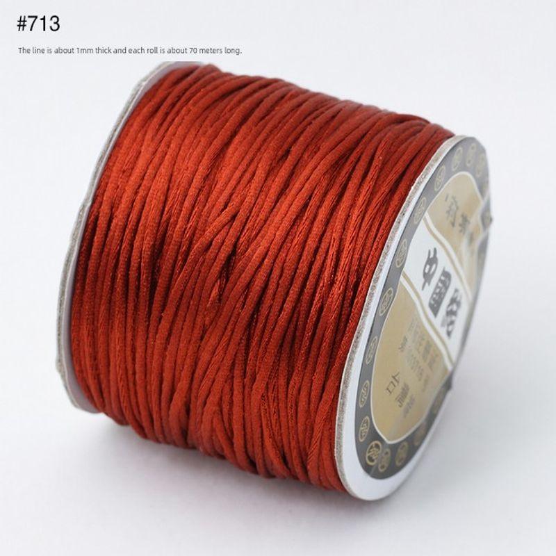 

No. 7 Chinese Knot Wire Taiwan Lisi Brand Jade Thread DIY Hand Weaving Bracelet Material Red Rope Carrying Strap Red Line Coffee red